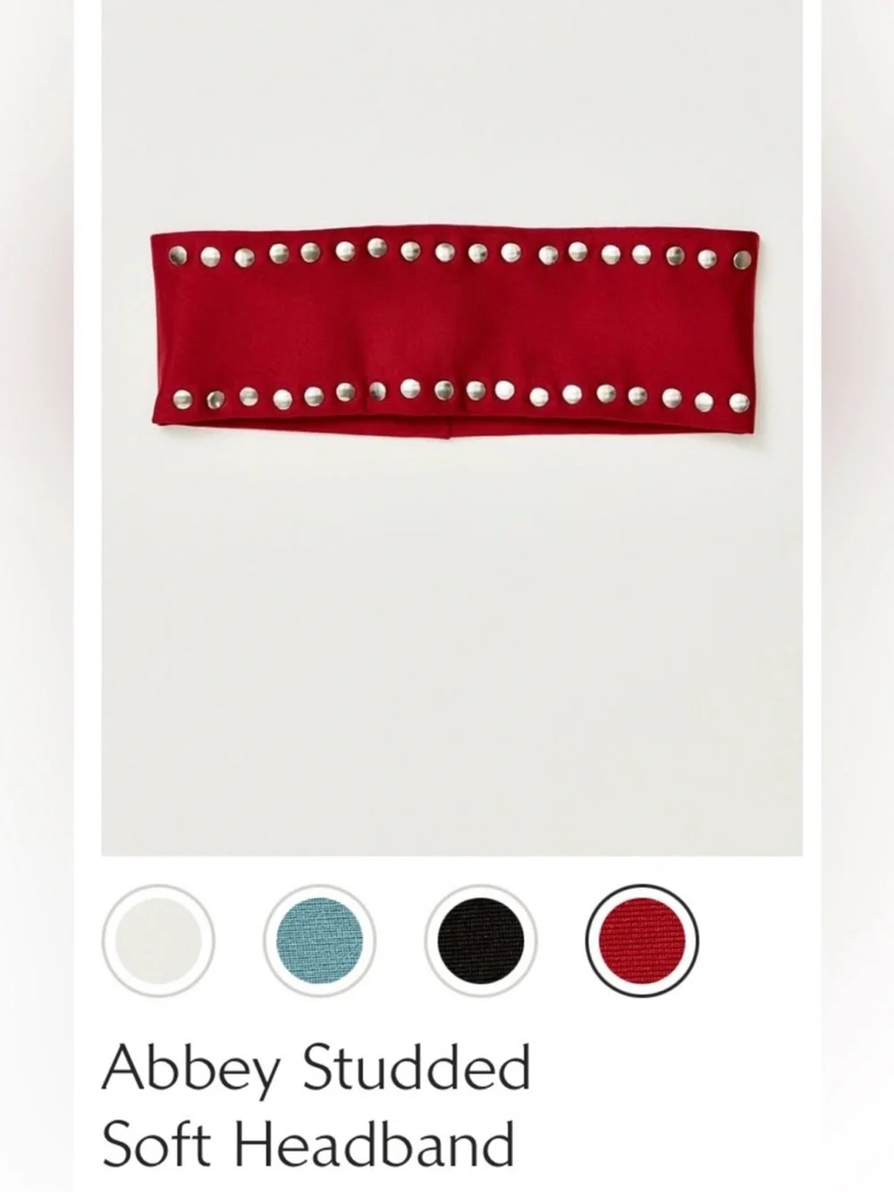 Free People Abbey red Studded Hair Bandeau